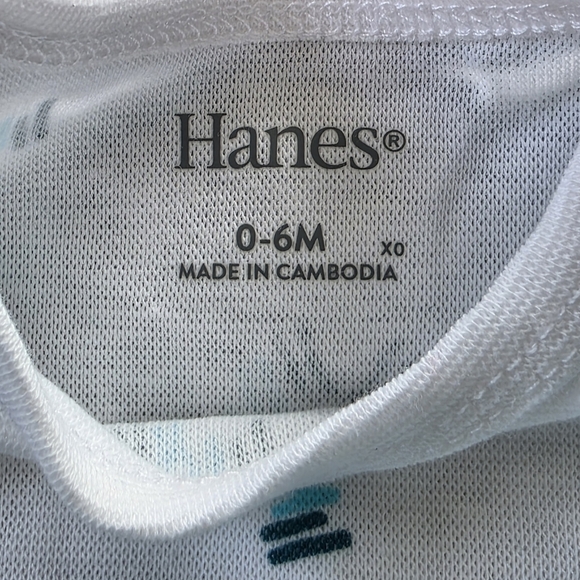 🔥5 FOR $25🔥NWOT 6 Pack Bundle Hanes Short Sleeve Onesies, 0-6M - Picture 8 of 14